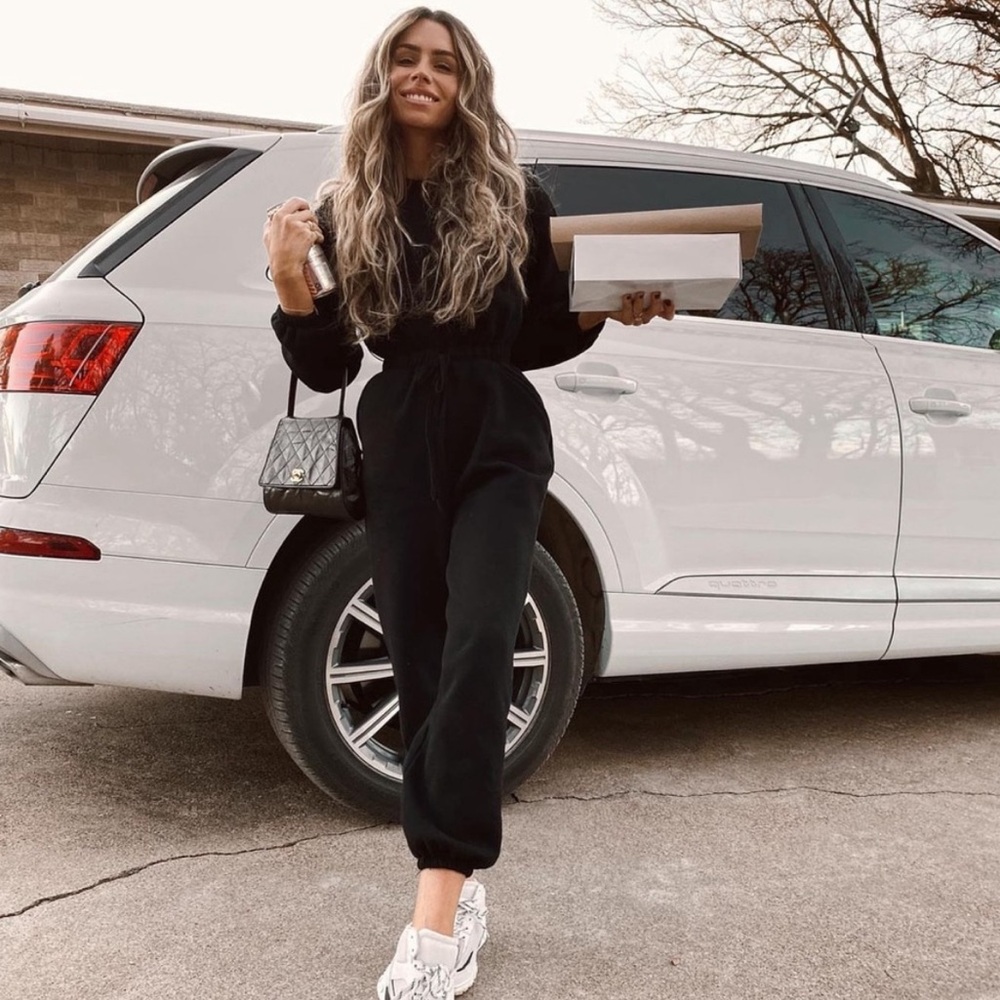 Target black sweatsuit jumpsuit